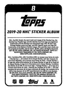 2019-20 Topps NHL Sticker Collection #8 Hampus Lindholm Back