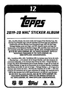 2019-20 Topps NHL Sticker Collection #12 Josh Manson Back