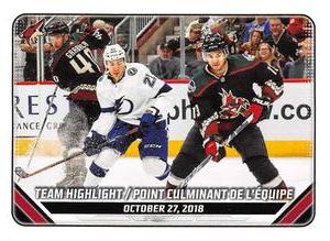 2019-20 Topps NHL Sticker Collection #19 2018/19 Team Highlight Front