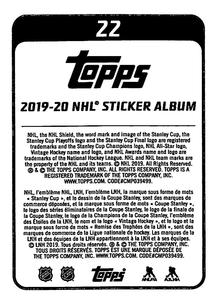 2019-20 Topps NHL Sticker Collection #22 Alex Galchenyuk Back