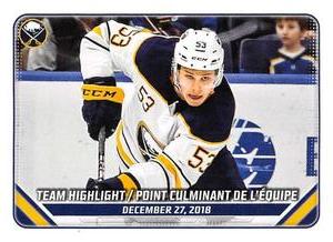 2019-20 Topps NHL Sticker Collection #53 2018/19 Team Highlight Front