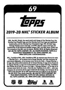 2019-20 Topps NHL Sticker Collection #69 Calgay Flames Logo Back