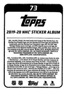 2019-20 Topps NHL Sticker Collection #73 Matthew Tkachuk Back