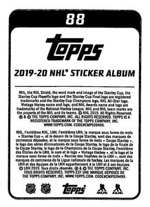2019-20 Topps NHL Sticker Collection #88 Sebastian Aho Back