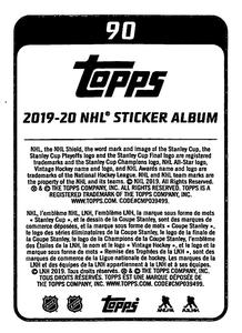 2019-20 Topps NHL Sticker Collection #90 Justin Williams Back