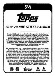 2019-20 Topps NHL Sticker Collection #94 Andrei Svechnikov Back