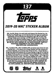 2019-20 Topps NHL Sticker Collection #137 Columbus Blue Jackets Logo Back