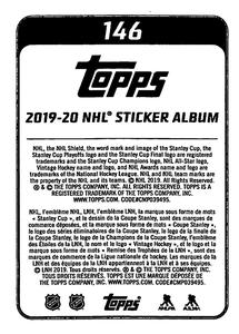 2019-20 Topps NHL Sticker Collection #146 Nick Foligno Back