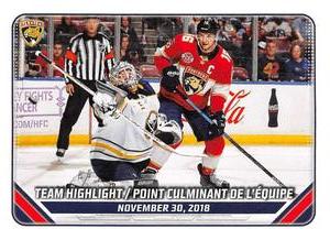 2019-20 Topps NHL Sticker Collection #206 2018/19 Team Highlight Front