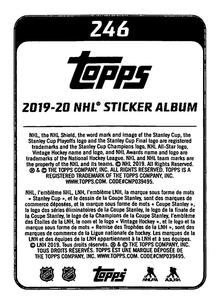 2019-20 Topps NHL Sticker Collection #246 Jason Zucker Back