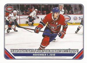 2019-20 Topps NHL Sticker Collection #257 2018/19 Team Highlight Front