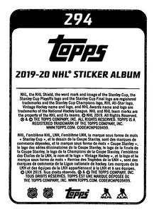 2019-20 Topps NHL Sticker Collection #294 Taylor Hall Back