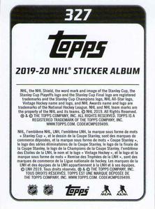 2019-20 Topps NHL Sticker Collection #327 Chris Kreider Back