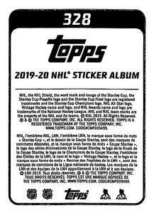 2019-20 Topps NHL Sticker Collection #328 Henrik Lundqvist Back