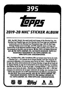 2019-20 Topps NHL Sticker Collection #395 Tomas Hertl Back