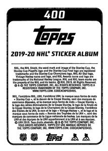2019-20 Topps NHL Sticker Collection #400 Joe Thornton Back
