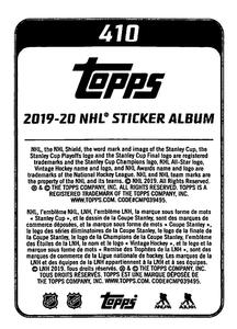 2019-20 Topps NHL Sticker Collection #410 2018/19 Team Highlight Back