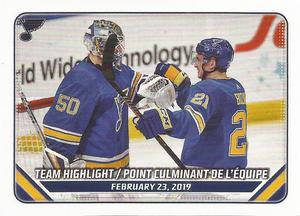 2019-20 Topps NHL Sticker Collection #410 2018/19 Team Highlight Front