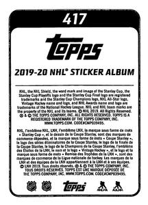 2019-20 Topps NHL Sticker Collection #417 Tyler Bozak Back
