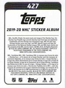 2019-20 Topps NHL Sticker Collection #427 2018/19 Team Highlight Back