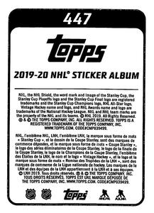 2019-20 Topps NHL Sticker Collection #447 Auston Matthews Back