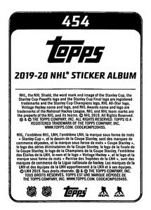 2019-20 Topps NHL Sticker Collection #454 Jason Spezza Back