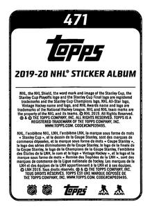 2019-20 Topps NHL Sticker Collection #471 Quinn Hughes Back