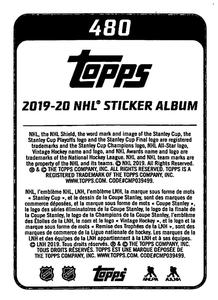 2019-20 Topps NHL Sticker Collection #480 William Karlsson Back