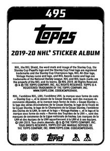 2019-20 Topps NHL Sticker Collection #495 2018/19 Team Highlight Back