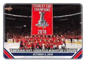 2019-20 Topps NHL Sticker Collection #495 2018/19 Team Highlight Front