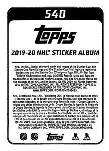 2019-20 Topps NHL Sticker Collection #540 Brett Howden Back