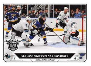 2019-20 Topps NHL Sticker Collection #592 St. Louis Blue vs San Jose Sharks Front