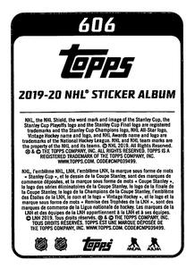 2019-20 Topps NHL Sticker Collection #606 St. Louis Blues vs Boston Bruins Back