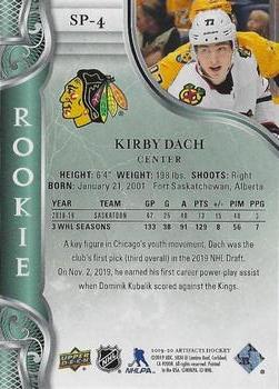 2019-20 Upper Deck Artifacts - Rookies SP Exchange #SP-4 Kirby Dach Back