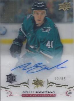 2018-19 Upper Deck Clear Cut - Base Rookie Autographs UD Exclusives #CCR-SU Antti Suomela Front