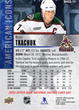 2020 Upper Deck National Hockey Card Day USA #NHCD-11 Keith Tkachuk Back