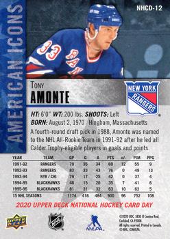 2020 Upper Deck National Hockey Card Day USA #NHCD-12 Tony Amonte Back