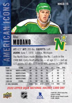 2020 Upper Deck National Hockey Card Day USA #NHCD-15 Mike Modano Back