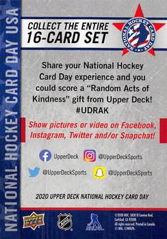 2020 Upper Deck National Hockey Card Day USA #NNO Checklist Back