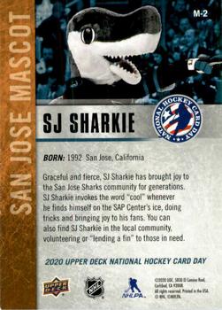 2020 Upper Deck National Hockey Card Day USA - Mascots #M-2 SJ Sharkie Back