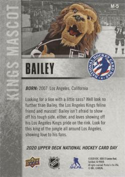 2020 Upper Deck National Hockey Card Day USA - Mascots #M-5 Bailey Back