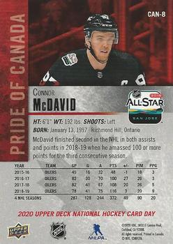 2020 Upper Deck National Hockey Card Day Canada #CAN-8 Connor McDavid Back