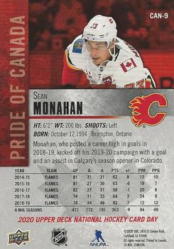 2020 Upper Deck National Hockey Card Day Canada #CAN-9 Sean Monahan Back