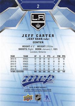 2019-20 Upper Deck MVP - Blue #2 Jeff Carter Back
