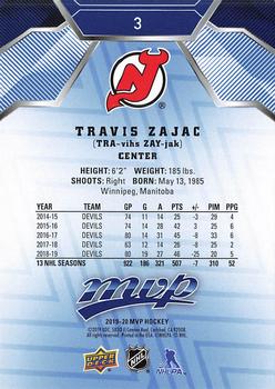 2019-20 Upper Deck MVP - Blue #3 Travis Zajac Back
