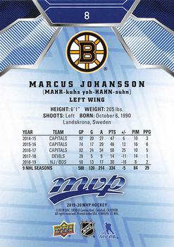 2019-20 Upper Deck MVP - Blue #8 Marcus Johansson Back