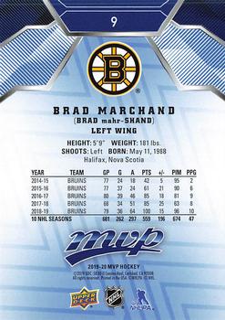 2019-20 Upper Deck MVP - Blue #9 Brad Marchand Back