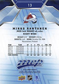 2019-20 Upper Deck MVP - Blue #13 Mikko Rantanen Back