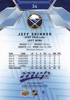2019-20 Upper Deck MVP - Blue #34 Jeff Skinner Back
