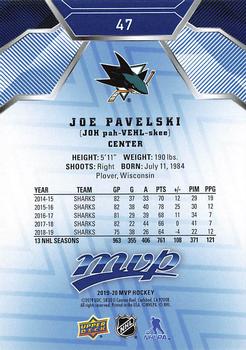 2019-20 Upper Deck MVP - Blue #47 Joe Pavelski Back